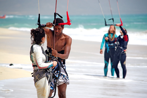 apprendre le kitesurf cap vert